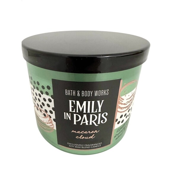 Bath & Body Works Emily In Paris MACARON CLOUD Candle Large 3-Wick 14.5 Oz - Picture 1 of 4